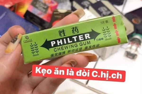 Kẹo cao su kích dục nữ Singum Philter Chewing Gum hot 2022
