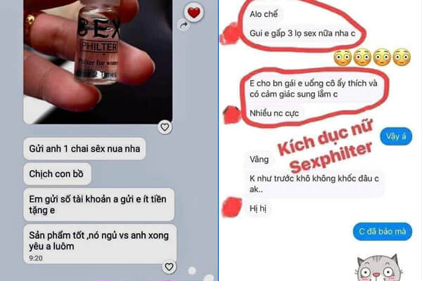 Nước Kích Dục SexPhilter 20 Review thuốc kích dục nữ mạnh nhất hiện nay