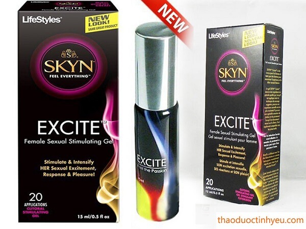 Gel Skyn Excite giúp cảm nhận ở nữ giới cũng mạnh mẽ hơn, hưng phấn hơn khi quan hệ