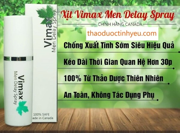 Chai Xịt Kéo Dài Thời Gian Vimax Canada 1 Thảo dược Vimax 15ml chính hãng cho nam