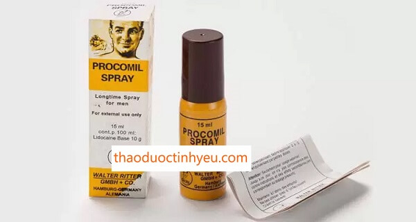 Chai Xịt Lâu Ra Procomil Spray Của Đức 6 Procomil Spray 45ml kéo dài thời gian quan hệ cực lâu