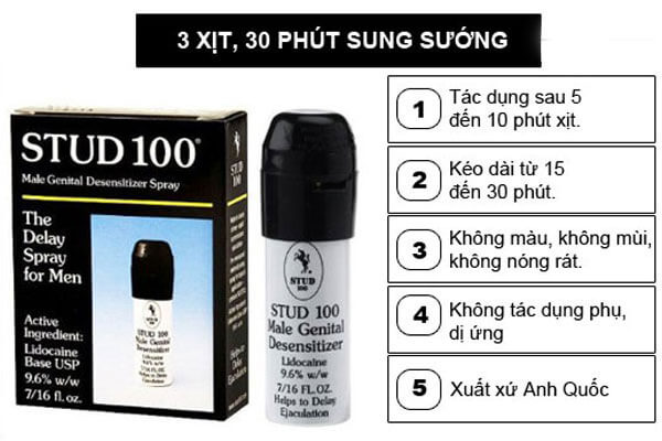 Stud 100 Chính Hãng - Giao Hàng Nhanh & Bảo Mật