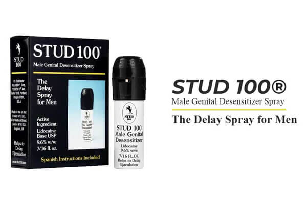 Thuốc xịt Stud 100 The Delay Spray For Men 12,5ml chứa 9,6% hợp chất Lidocain, gây tê cục bộ trên lớp biểu bì bên ngoài dương vật, làm giảm tín hiệu kích thích