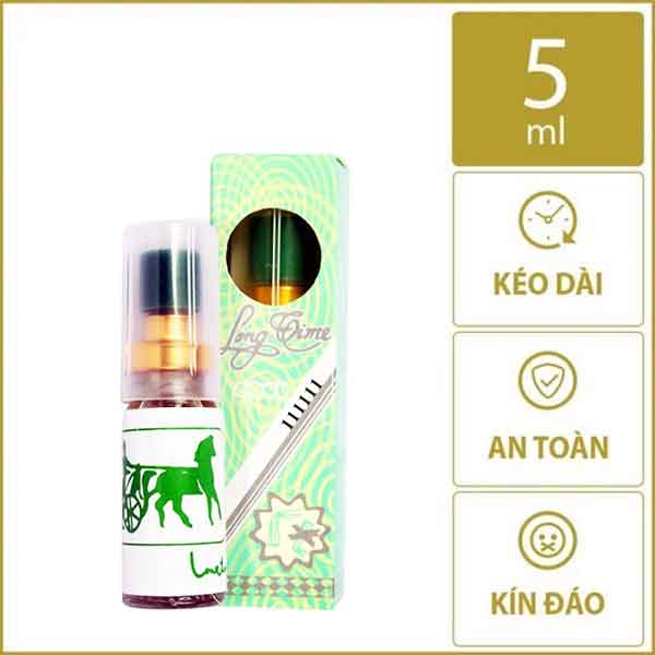 Chai xịt lạnh Longtime 5ml, chống xuất tinh sớm, kéo dài thời gian quan hệ hiệu quả cho Nam · Xuất xứ: Thái Lan