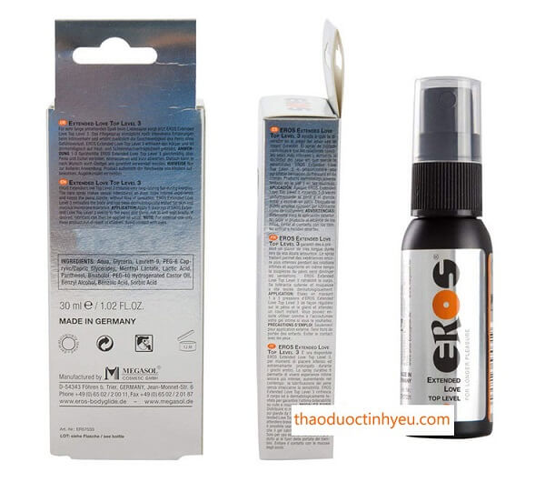 Chai xịt khắc phục xuất tinh sớm EROS của Đức 30ml
