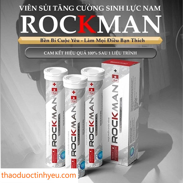 Viên Sủi Rockman Tăng Cường Sinh Lý Nam 3 Viên sủi tăng cường sinh lý ROCKMAN hộp 1 tuýp 20 viên