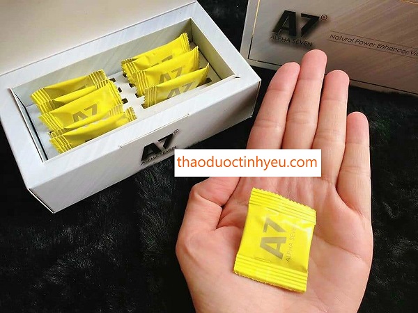 Kẹo Tăng Cường Sinh Lý A7 Alpha Seven 10 Kẹo A7 Anpha Seven nhập khẩu chính hãng Mỹ hộp 10 viên