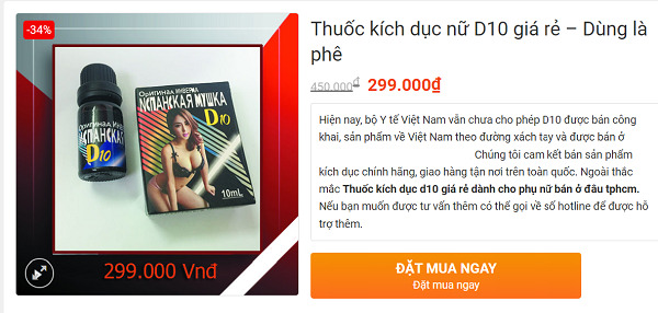 Thuốc kích dục D10 dùng có hiệu quả thật không, mua ở đâu