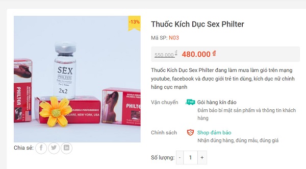 Thuốc kích dục nữ Sex Philter For Women có tốt không?